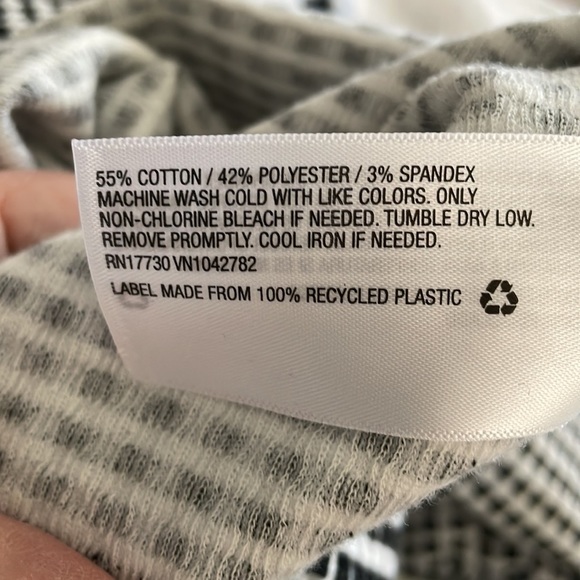 Ava & Viv black and white check print tunic top plus size 2X - Picture 6 of 6